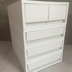 【決まりました】無印良品 ポリプロピレンケース レターケース 引き出し 仕切り付き 4段  収納の画像