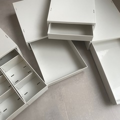 【決まりました】無印良品 ポリプロピレンケース レターケース 引き出し 仕切り付き 4段  収納の画像