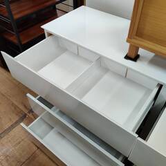 【愛品倶楽部柏店】NITORI (ニトリ) 4段8杯ミドルチェスト クエス140-4LC WHの画像