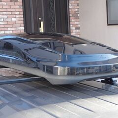 inno ルーフボックス BR220 黒 中古 左開き ルーフBOX 小型車、軽自動車用の画像