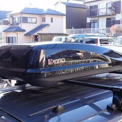 inno ルーフボックス BR220 黒 中古 左開き ルーフBOX 小型車、軽自動車用の画像