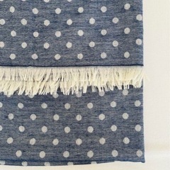 ドット柄　シルク　ストールの画像