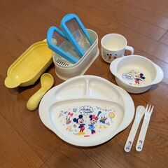 ピジョン ミッキー 離乳食 作り プレート 皿 コップ スプーン...