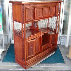 飾り棚　違い棚　茶棚　和家具 飾り棚 おしゃれ アジアン 伝統的 小物 陶器 古風 和風 和家具 違い棚