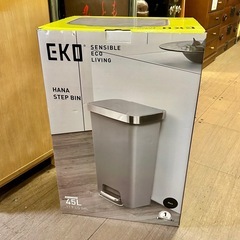 《売約済》【武蔵小山店】 【～4/14限定SALE！店内全品20%お値引き！】〔箱付き 未使用品〕EKO ゴミ箱 45L ステンレス ステップ開閉式 静音 HANA STEP BIN オイルダンパー スタイリッシュ の画像