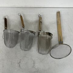 木柄 うどんてぼ ラーメンてぼ 湯切り業務用 てぼ 木製 3個セ...
