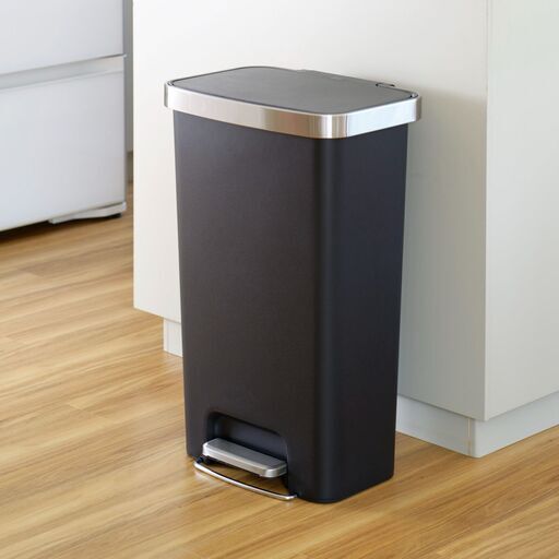 【武蔵小山店】 〔箱付き 未使用品〕EKO ゴミ箱 45L ステンレス ステップ開閉式 静音 HANA STEP BIN オイルダンパー スタイリッシュ