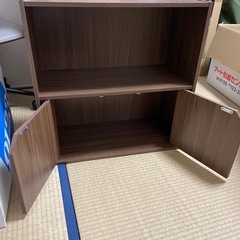 【お譲り先決定】カラーボックス 2段 ウォールナットの画像