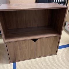 【お譲り先決定】カラーボックス 2段 ウォールナット