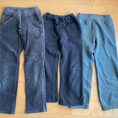 （東京・引き取り）冬向きあったかパンツ3本セット115～130サイズ