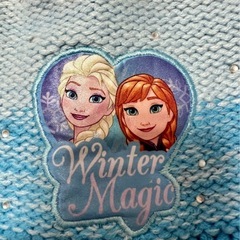 新品未使用　アナと雪の女王　ニット帽&手袋セット　キッズ　フリーサイズの画像