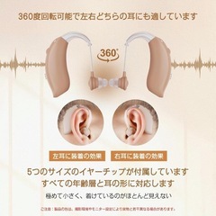 【新品未開封】集音器 しゅうおんき 高齢者 目立たない 耳掛け型 充電式集音器 4段階音量調整 約45倍に音を増幅 小型 両耳兼用 軽量 ワイヤレス 簡単操作の画像