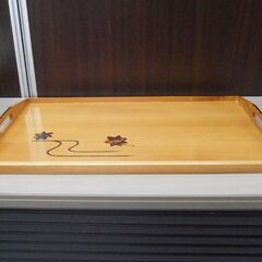 美品 秋田杉 長手盆尺八 おばこ 樺細工 木製トレー お盆 日本製 伝統工芸 秋田 銘木 苫小牧西店の画像