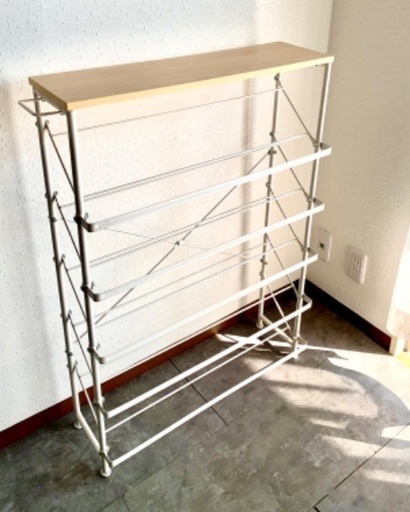6,990円相当→2500円 【シューズラック】ホワイト/ナチュラル