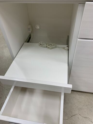レンジ台収納(幅60cm ハイタイプ ホワイト)