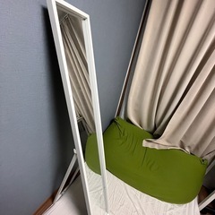 【受け取り者確定済み】🙏IKEA Style Mirror White 全身鏡 スリム ホワイトフレームの画像