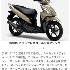 バイク　　スズキ　アドレス100