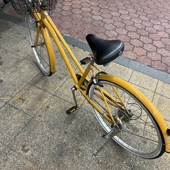 27インチ　6速　シティー自転車 INNOVATION FACTORY オレンジ系の画像