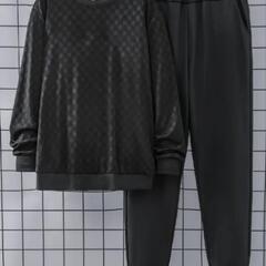新品🉐175☆カジュアルな格子柄ポリエステル製トラックスーツセッ...