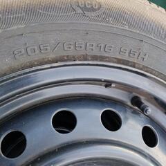 岩手　盛岡　手渡し　ラジアルタイヤ　205 65r16　山　鉄　ホイールセットの画像
