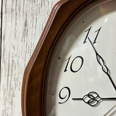 極美品　シチズン　木製フレーム壁掛け時計の画像