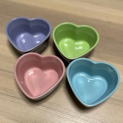 【訳ありおまけ1点付き】ル・クルーゼ　ハート型ココット　3個