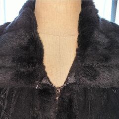 レディース　襟ふわふわ　ジャケット　裏起毛　フリーサイズの画像