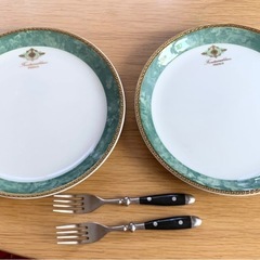 Fontainobleam 皿 24cm2枚　フォーク2本