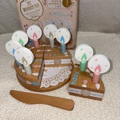 MY WOODEN TOY ちっちゃなバースデーケーキ 木のおままごと 木製の画像