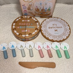 MY WOODEN TOY ちっちゃなバースデーケーキ 木のおままごと 木製の画像