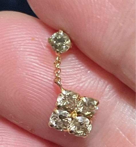 k18ダイヤモンド0.5ct ピアス　片耳　値下げ