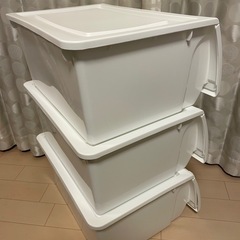 お取引中 【無償】ニトリ　プラ製収納ケースの画像