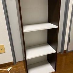 【引き渡し決定】カラーボックス　白×濃茶