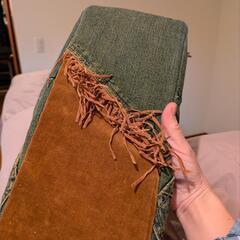 デニム素材 ショルダーバッグの画像