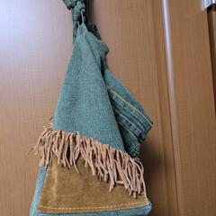 デニム素材 ショルダーバッグの画像