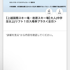 上越国際スキー場リフト券1枚