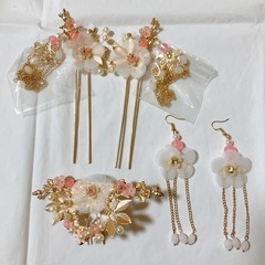 【新品】ヘアアクセサリー かんざし 髪留め 花 浴衣 夏祭り ピ...