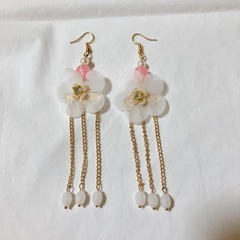 【新品】ヘアアクセサリー かんざし 髪留め 花 浴衣 夏祭り ピンク 和風小物 ピアス 髪飾りの画像