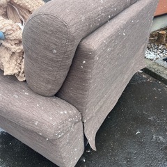 ニトリ　背もたれ付き　ソファー　2P ファブリック　茶色　softの画像