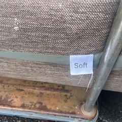 ニトリ　背もたれ付き　ソファー　2P ファブリック　茶色　softの画像