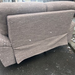 ニトリ　背もたれ付き　ソファー　2P ファブリック　茶色　softの画像