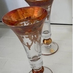 ベネチアングラス 未使用 ワイン.ビール グラス2個