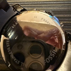 【美品】FOSSIL フォッシル メンズ腕時計 クロノグラフ ガンメタ×ネイビーの画像