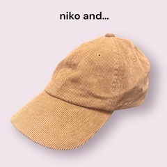 niko and… ブラウン コーデュロイキャップ ニコアンド