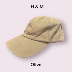 H&M キャップ ホワイト オリーブ フリーサイズ メンズ レディース