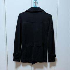ブラック ピーコート ダブルブレスト Sサイズの画像