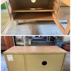 テレビ台　中古品　ジャンク品（パーツ不足）の画像