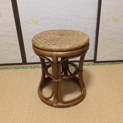 ラタン スツール 藤 椅子 古道具