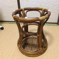 ラタン スツール 藤 椅子 古道具の画像