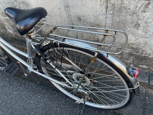 （受け渡し決定）通勤、通学、買い物に！　PUNC TOUGH 27インチ 6段ギア　ディンプルキー3本有り　シティサイクル27型　高級中古自転車　パナLEDオートライト搭載 通勤、通学、買い物に PUNC TOUGH 27インチ 6段ギア シティサイクル27